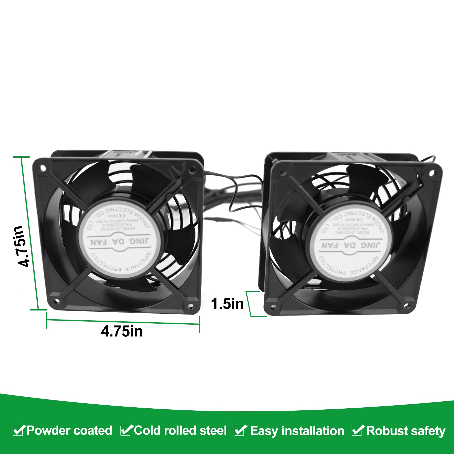 Network Cabinet Fan Pair of Roof Rackmount Muffin Fans 110V