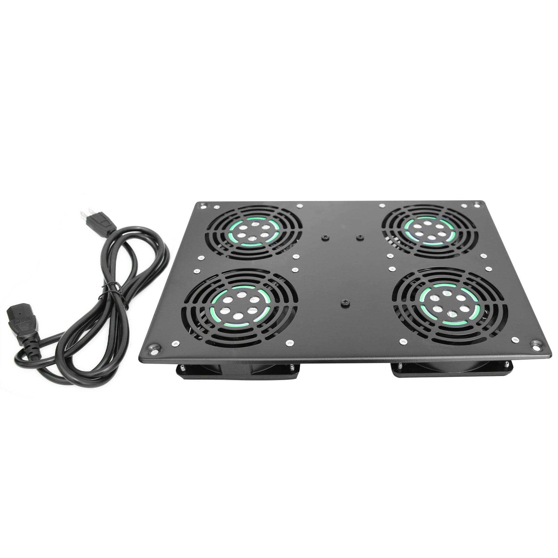 Cabinet Mount Fan Unit with 4 Fans Temperature Control 110v