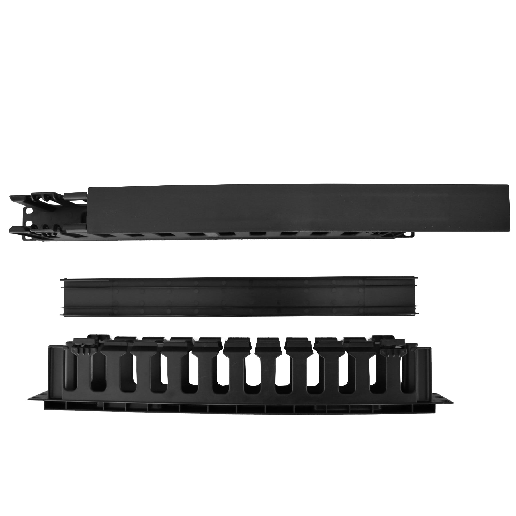 1U 12-Slot Horizontal Rack-Mount Cable Management