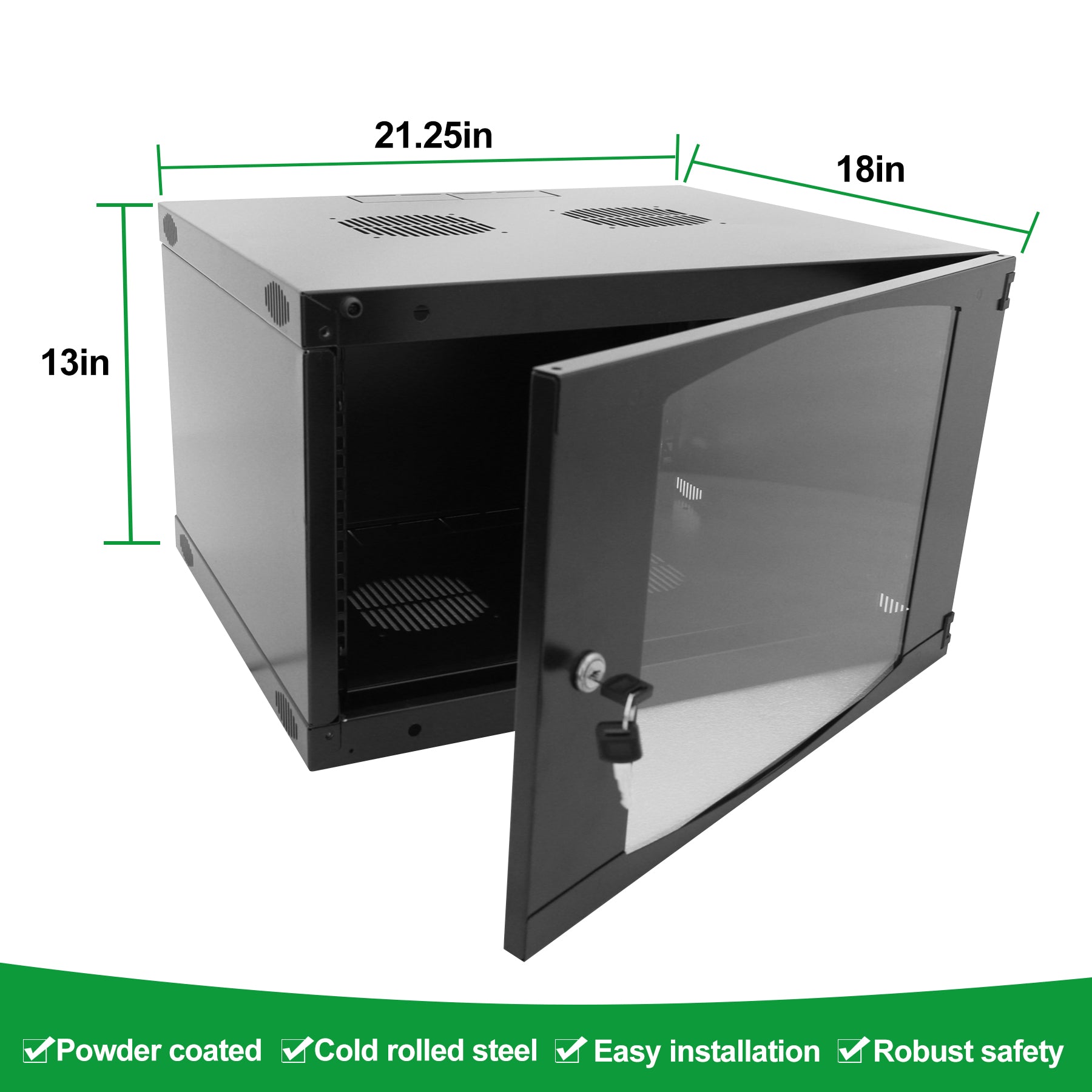 6U Server Cabinet Wall Mount