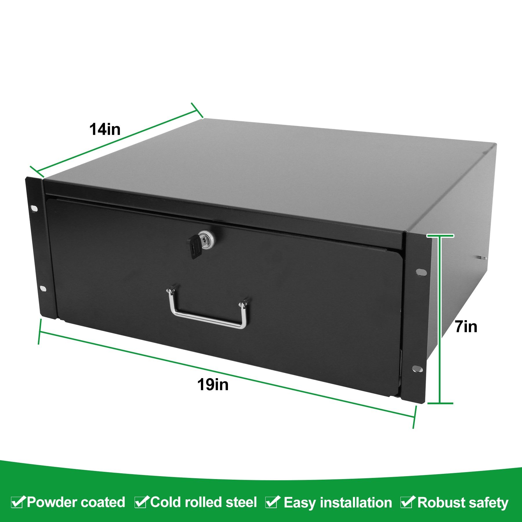 4U 14in depth Server Cabinet Drawer Rack Drawer
