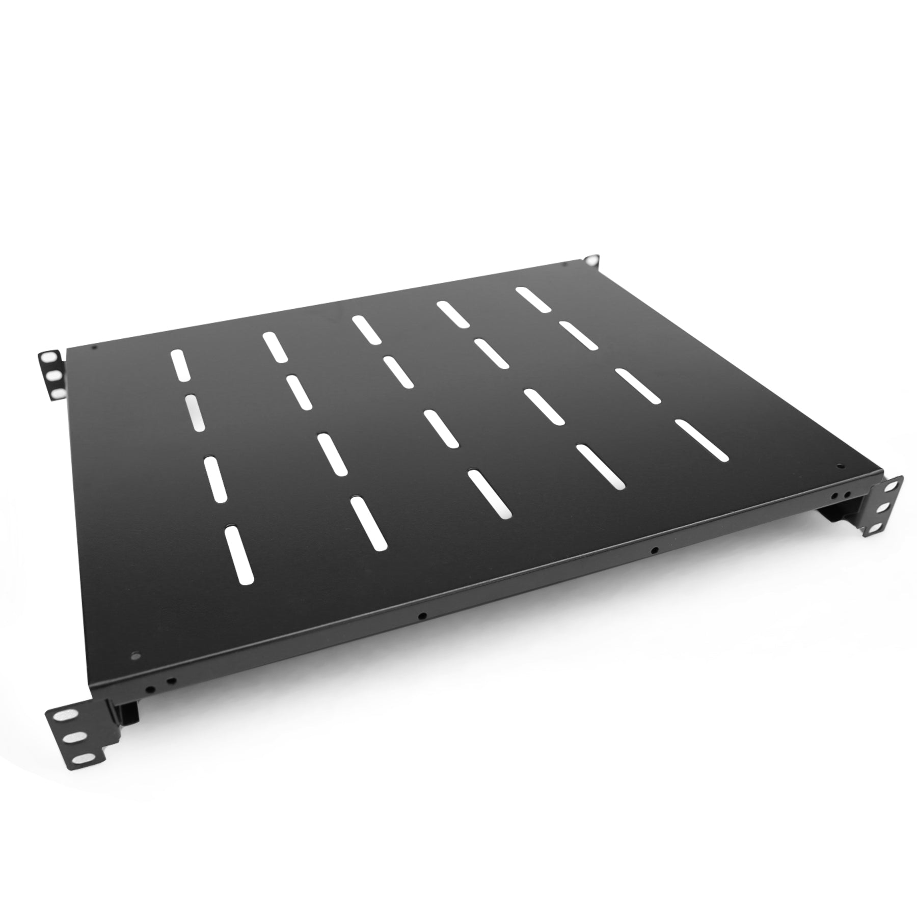 1U 4 Post Adjustable Vented Server Rack Mount Shelf